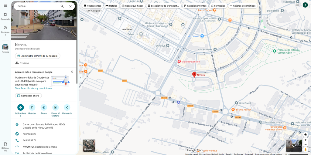como aparecer en google maps